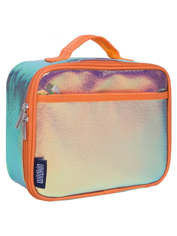 Wildkin Kids Insulated Lunch Box for Boy and Girls, BPA Free (Blue Glitter)  