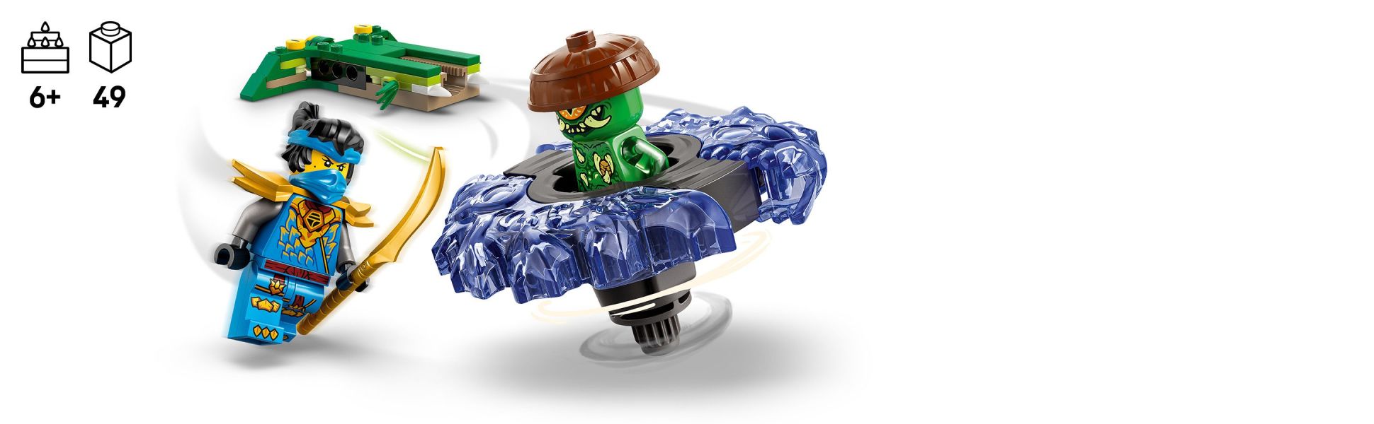 LEGO, NINJAGO Nya vs. Mutation Monster Spinner Toy, 71849, for