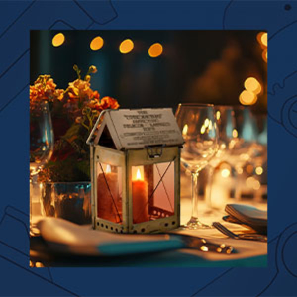 Kings County Tools Folding Brass Camping Candle Lantern with 3