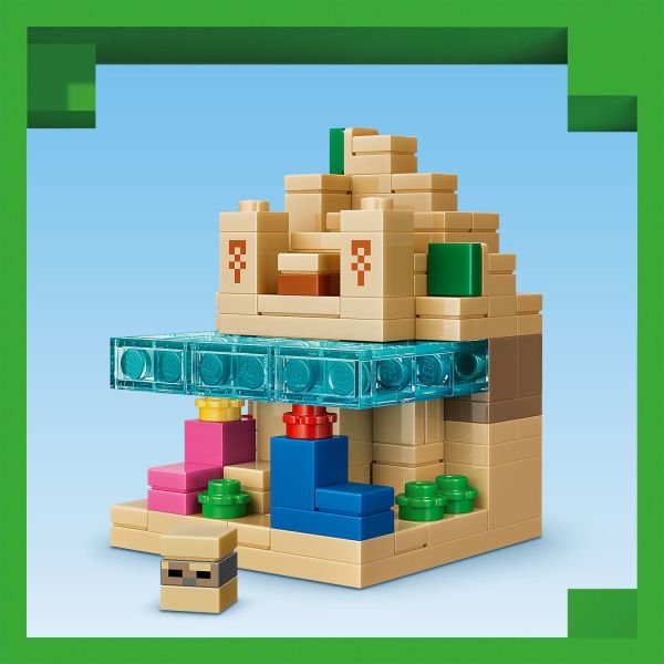 Featuring a temple, coral reef, ocean, cacti and chest.