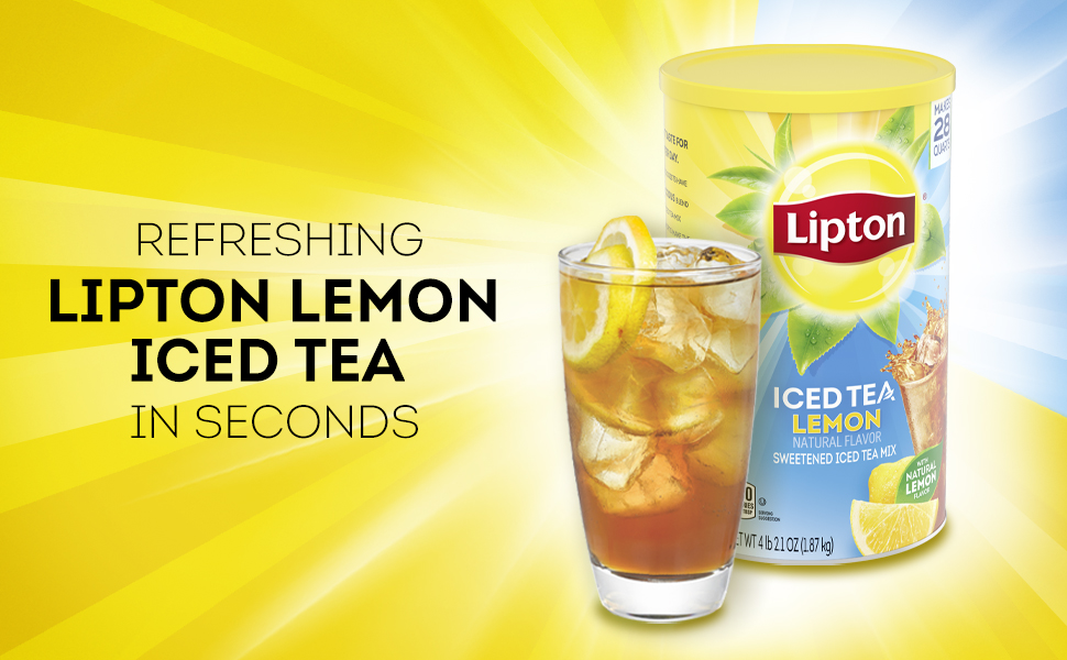 Lipton Lemon Sweetened Iced Tea Mix, 2.1 Oz - Walmart.com