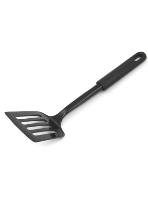 Oster Baldwyn 13 Nylon Turner Spatula - Black w/Stainless Steel Handle