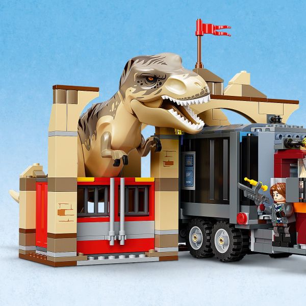 LEGO Jurassic World T. rex & Atrociraptor Dinosaur Breakout 76948 (461  Pieces)