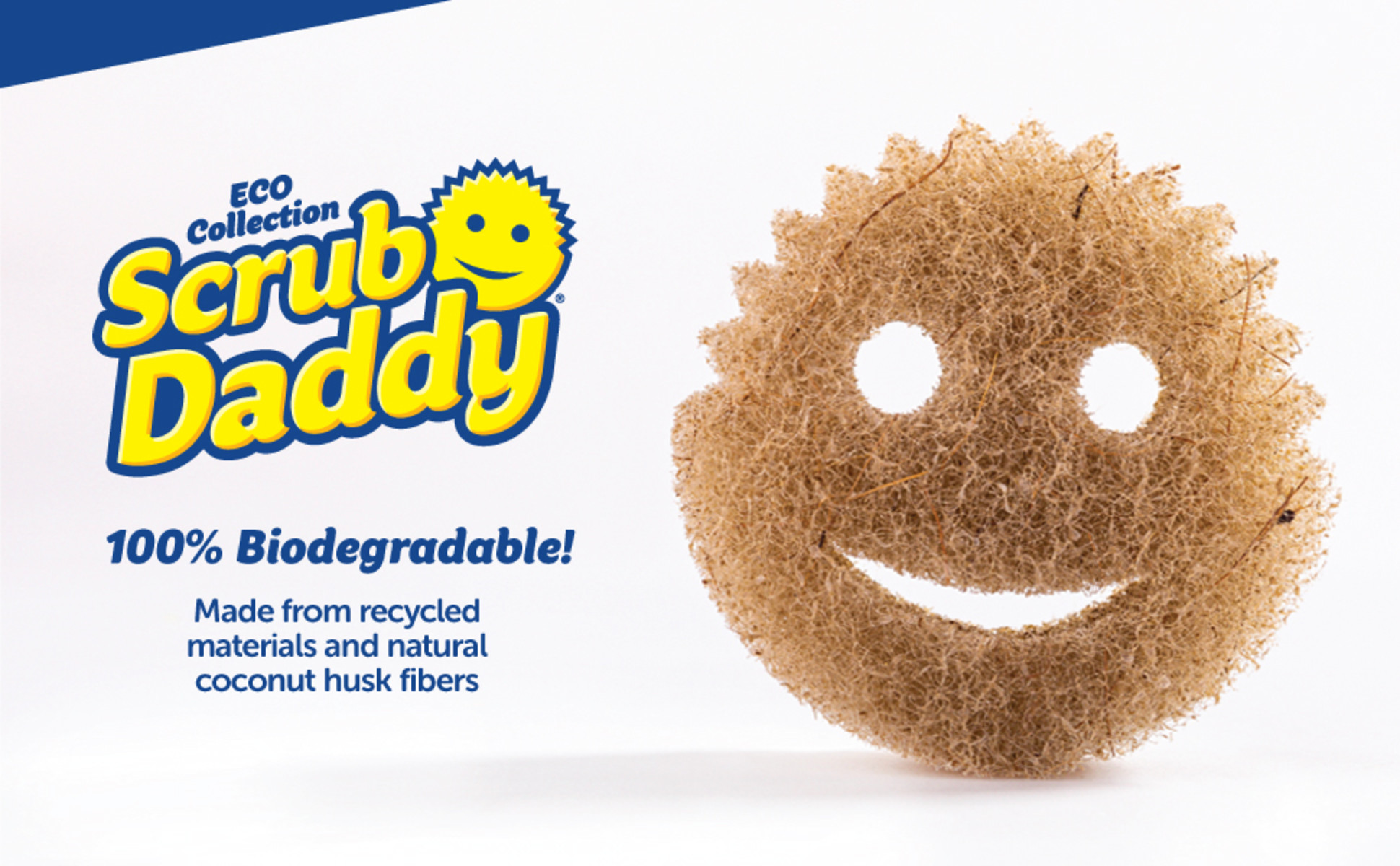 Scrub Daddy Eco Daddy Scrubber Sponge for Kitchen, Made from Natural  Coconut Fiber and Post-Consumer Plastic, 100% Biodegradable, 2 Count