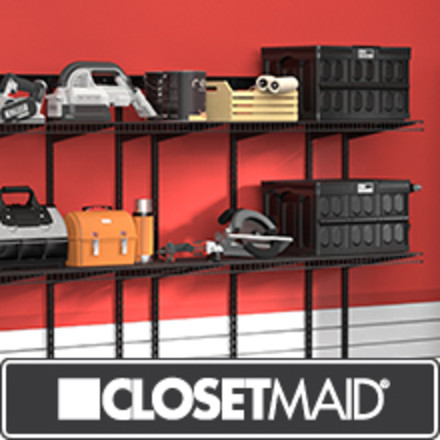 ClosetMaid MaxLoad 48 in. W x 16.93 in. D Black 3-Shelf Steel