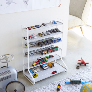 Yamazaki Home Kids' Parking Garage, White Steel Storage Organizer