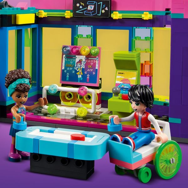 LEGO Friends Roller Disco Arcade Set 41708, Toy Bowling Game