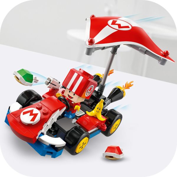 Test-drive the Standard Kart with Toad (Pit Crew).