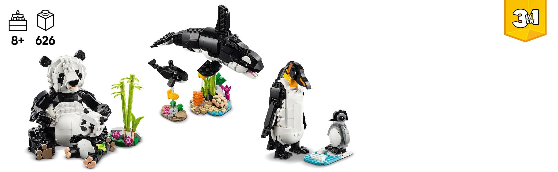 LEGO Creator 3 in 1 Wild Animals Panda Family - Building Toy LEGO Creator 3 in 1 Wild Animals Panda Family - Building Toy