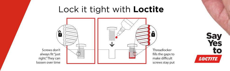 LockTite Thread-Locker Blue Bolt Metal Bonder 242 Lock Tight Removable USA