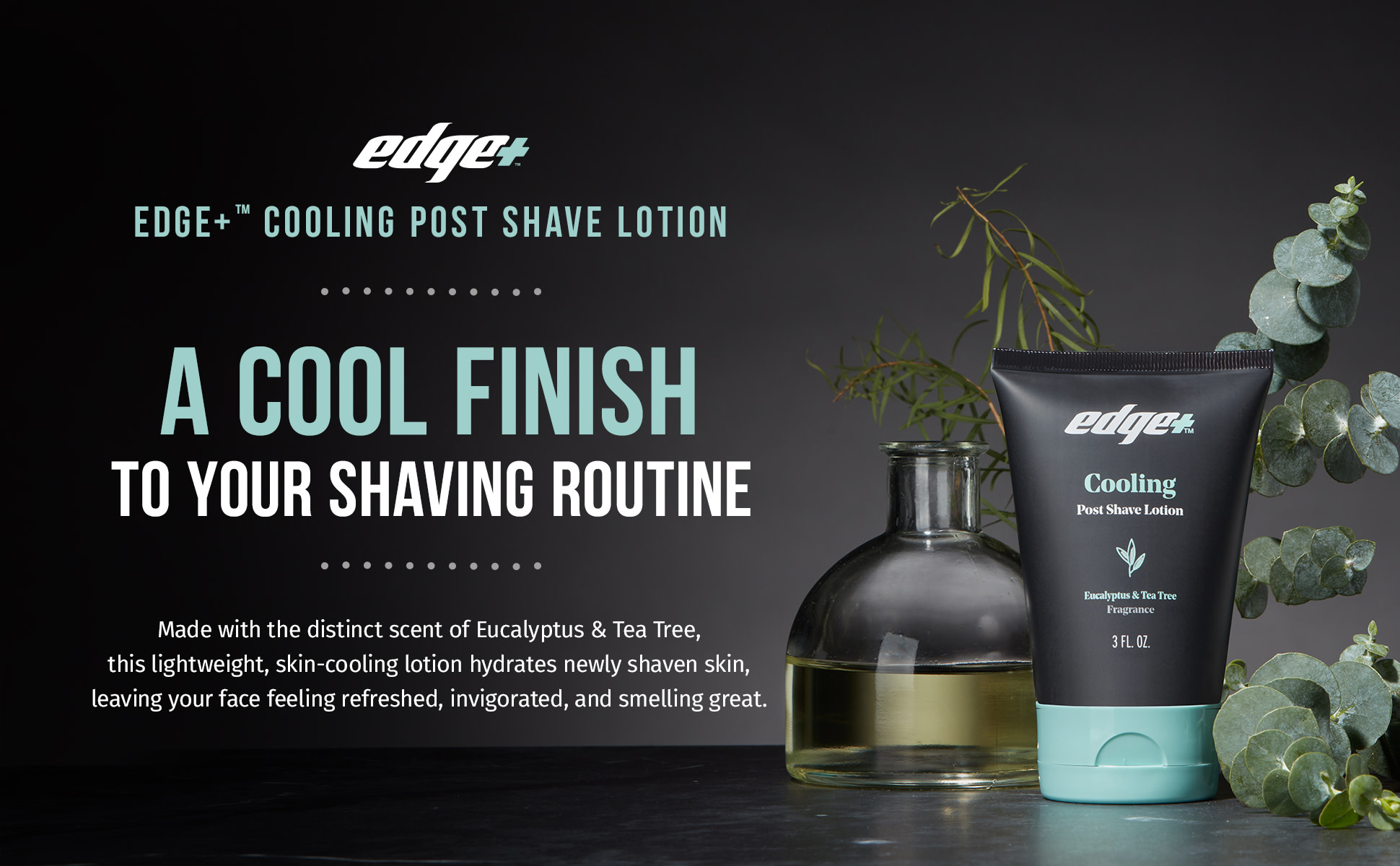 Edge Moisturizing Aftershave Cooling Lotion for Men, 3 Oz