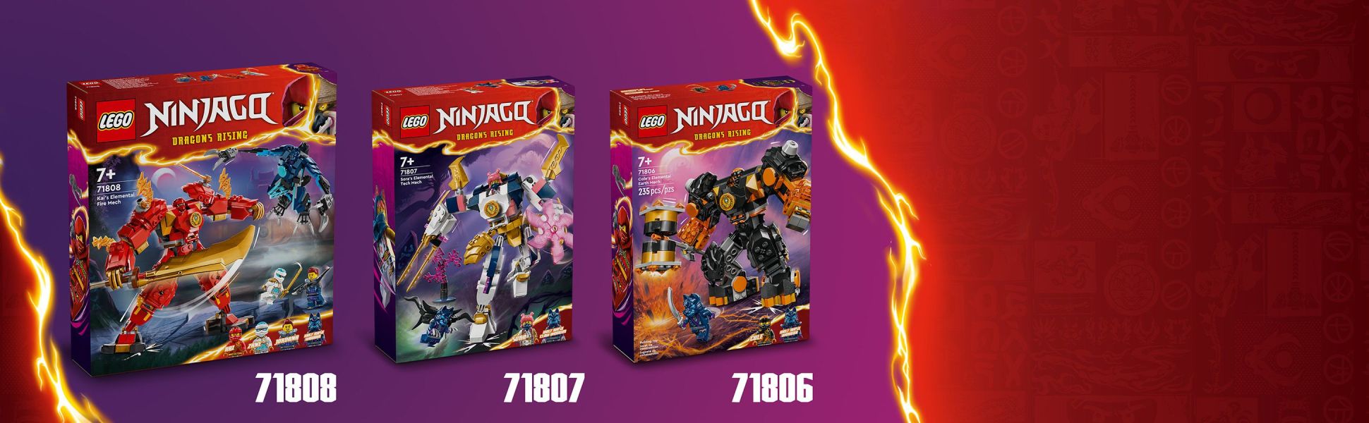 LEGO NINJAGO 71807 Mech Elemento Tech di Sora Giochi per Bambini 7+ Anni  Action Figure Snodabile e 2 Minifigure Regalo Ninja - LEGO - Ninjago - TV &  Movies - Giocattoli