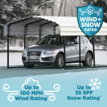 Up to 100MPH Wind Rating - Up to 35 SPF Snow Rating
