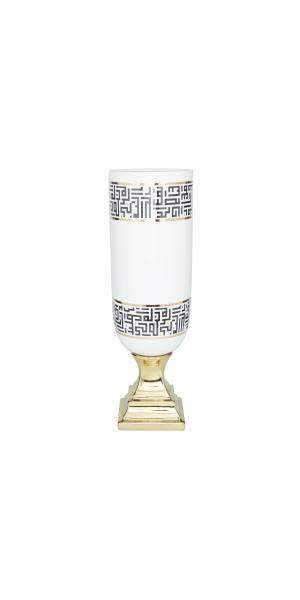 Glam White Ceramic Vase