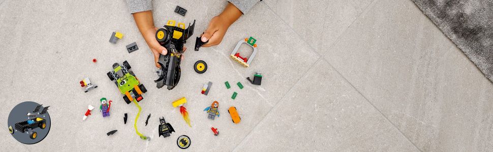 Includes a Batmobile chassis Starter Brick to get youngsters enjoying creative construction right away.