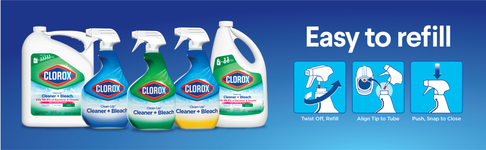 Clorox® 01151 Clean Up Cleaner w/Bleach - 64 oz. Refill – 6/CS