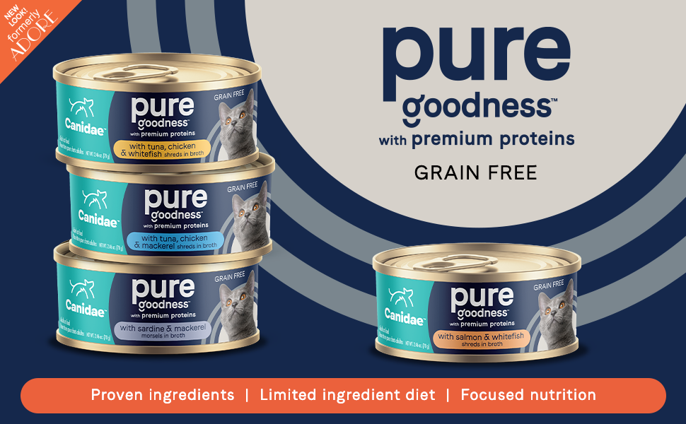 Canidae Pure Grain Free Tuna Chicken Whitefish Cat Food 2.46 oz