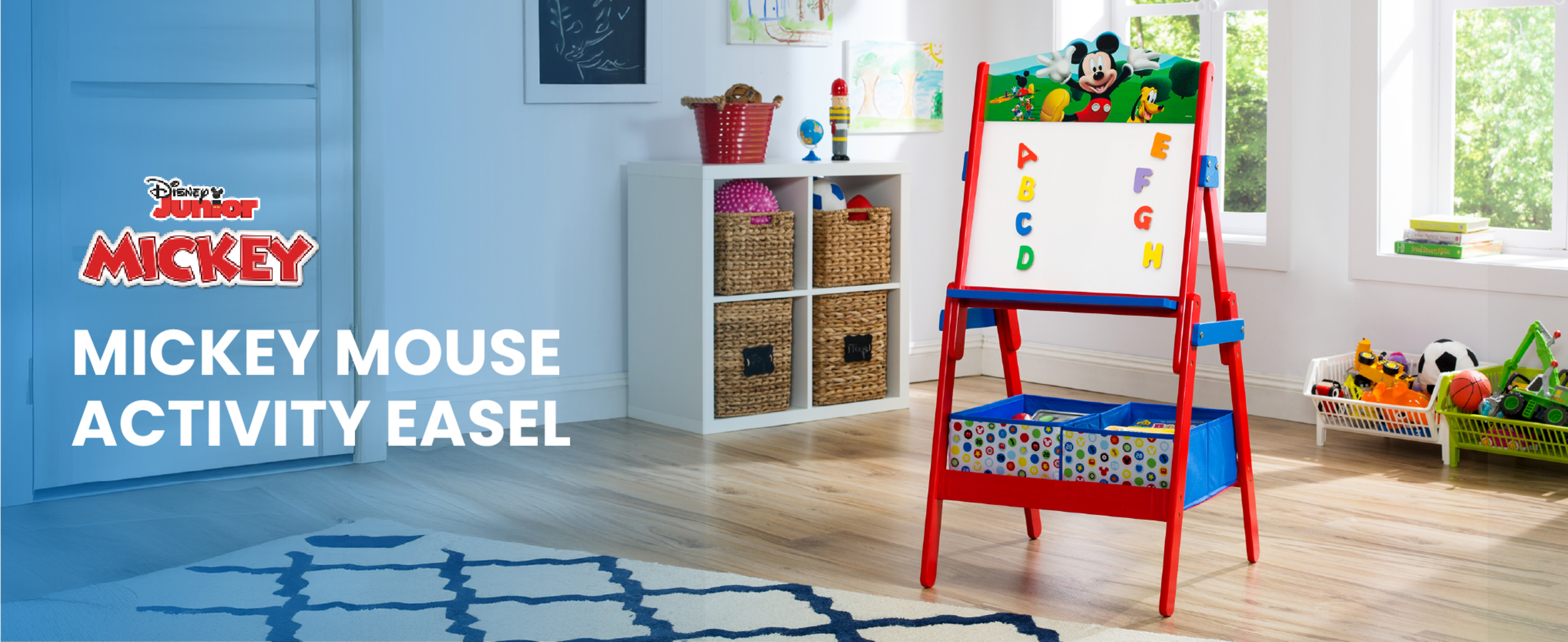 Disney Mickey Mouse Activity Easel with Storage by Delta Children