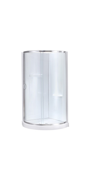 OVE Decors Breeze 34 in. W x 77.24 in. H Framed Corner Shower Kit in Chrome