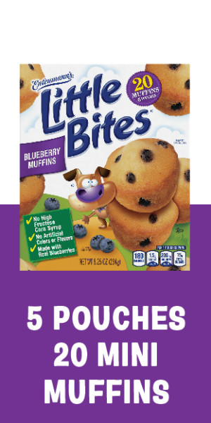 Entenmann's Little Bites Blueberry Mini Muffins, 5 pouches, 8.25 oz