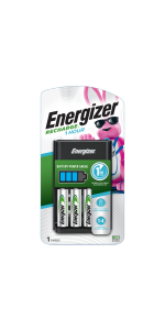 Energizer Recharge 1-Hour Charger for NiMH Rechargeable AA and AAA Batteries