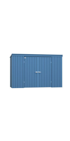 Arrow Elite Steel Storage Shed, 10x4, Blue Grey