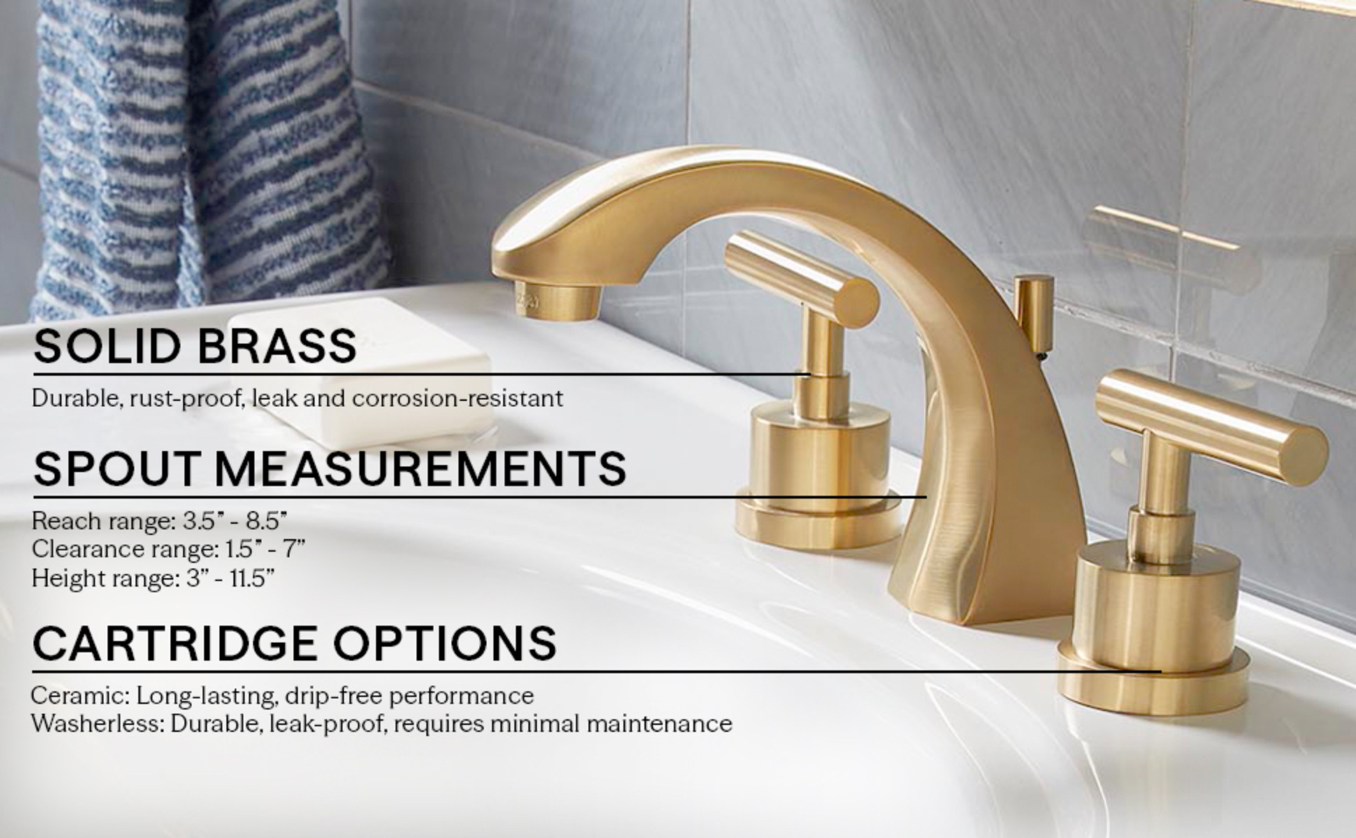 Kingston Brass KS2983ZX Millennium Widespread Bathroom