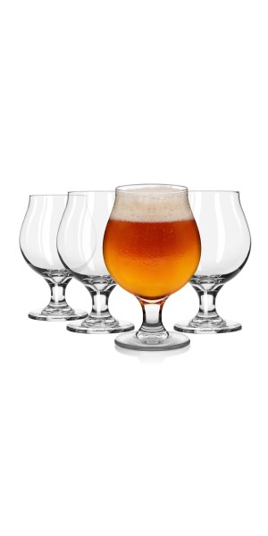 Libbey Craft Brews Belgian Beer Glass, 16 oz, Set of 4