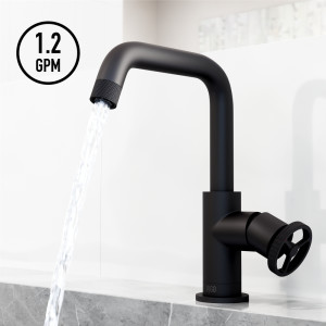 VIGO Cass Single Handle Single-Hole Bathroom Faucet in Matte Black