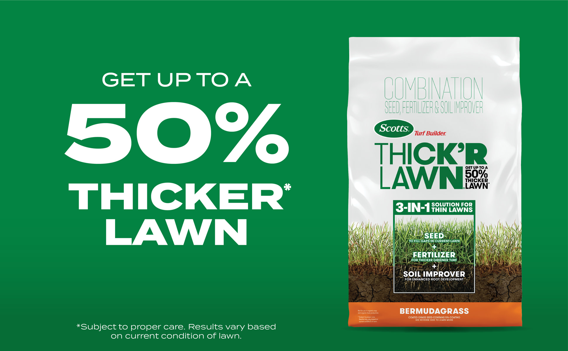 Scotts Turf Builder Thick'R Lawn Bermudagrass 40 lb. 4,000 sq. ft