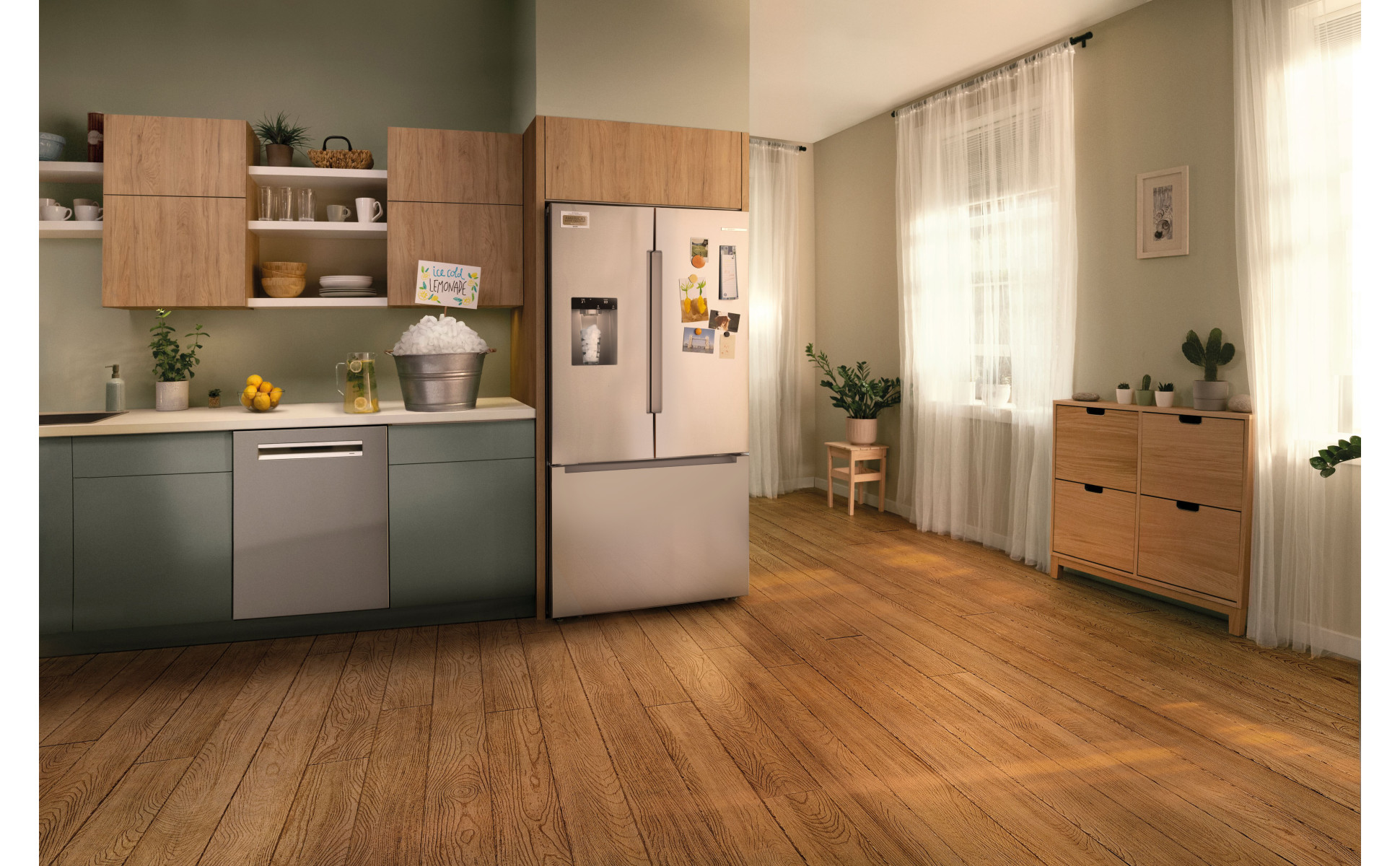 Bosch 100 Series 36 in. Wide 26 Cu. Ft. French Door Bottom Freezer