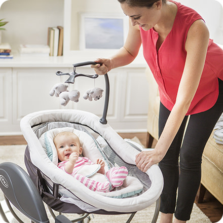 Graco DuoGlider Electric Baby Swing Infant Grey Safe and Comfortable Walmart