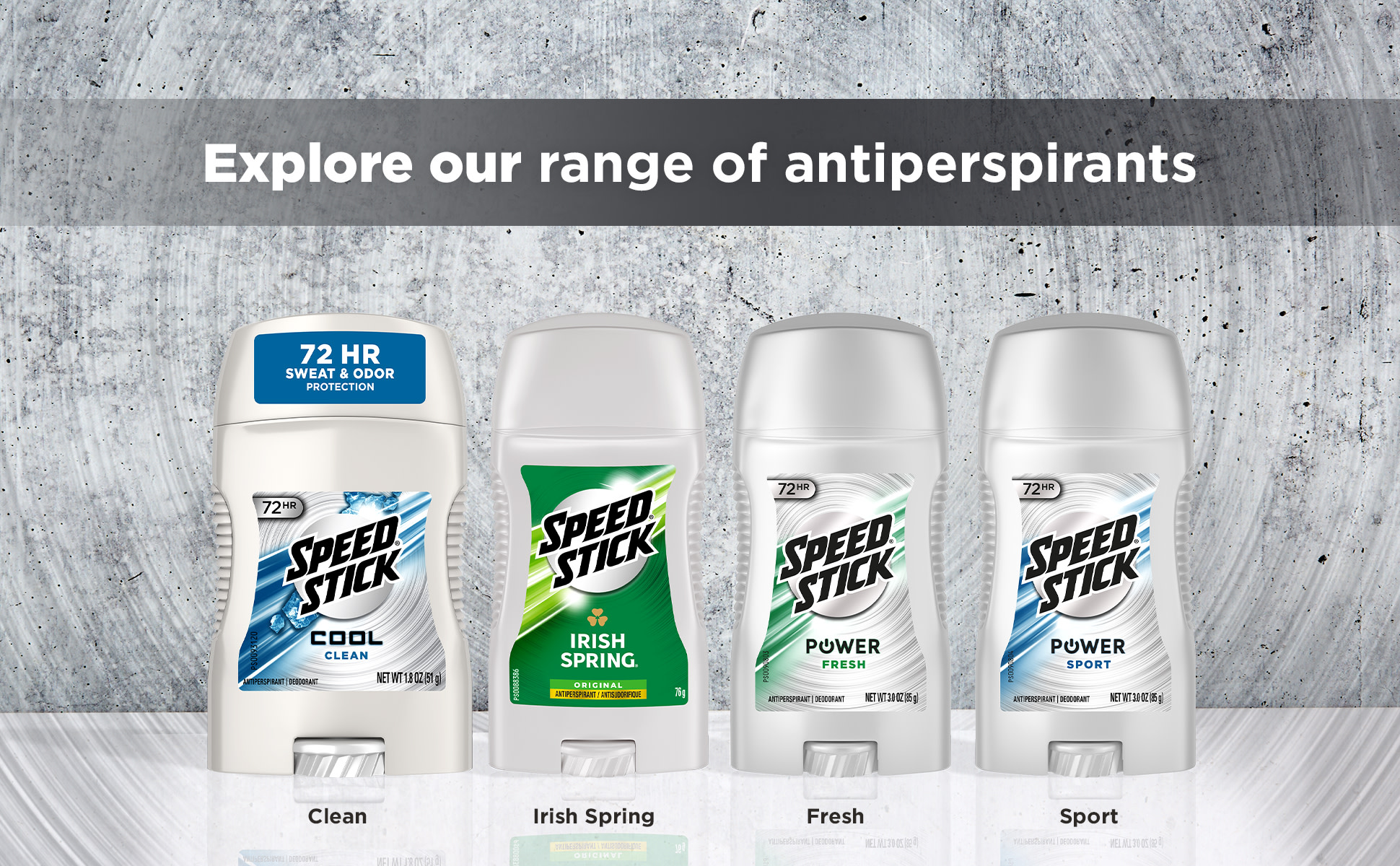 4 sticks of  a variety of Speedstick antiperspirants