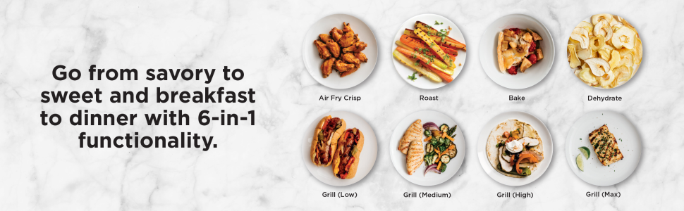 Ninja Foodi Smart XL 6-in-1 Indoor Grill & Air Fryer w/Probe & Kebabs