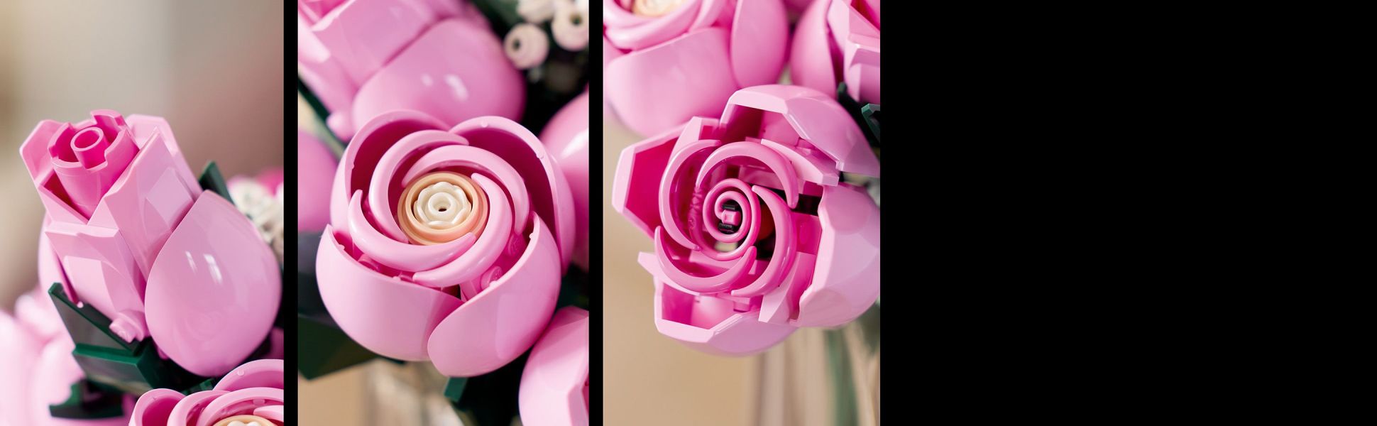 Build 12 roses in various stages of life – 4 roses in full bloom, 4 blossoming roses and 4 rosebuds.