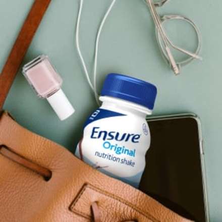 Ensure nutrition shakes are convenient and ready to drink on the go.