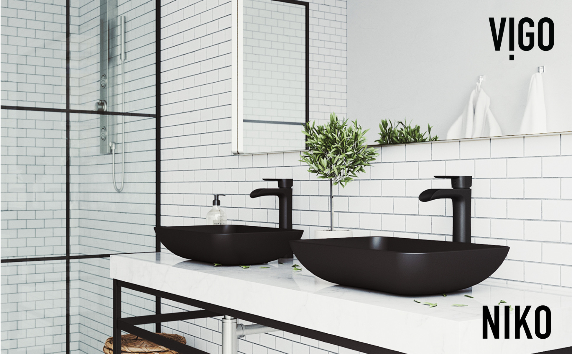 nico VIGO Niko Single Handle Single-Hole Bathroom Vessel Faucet in